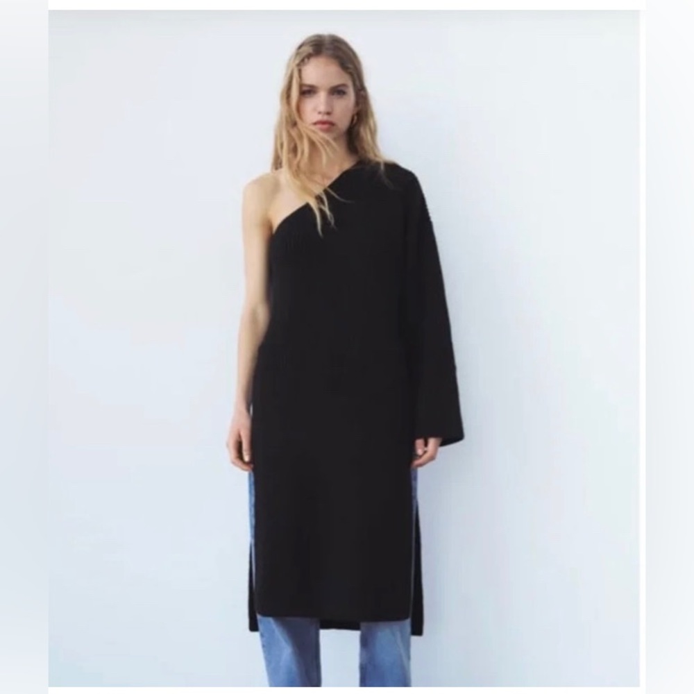 Zara One Shoulder Tunic Dress